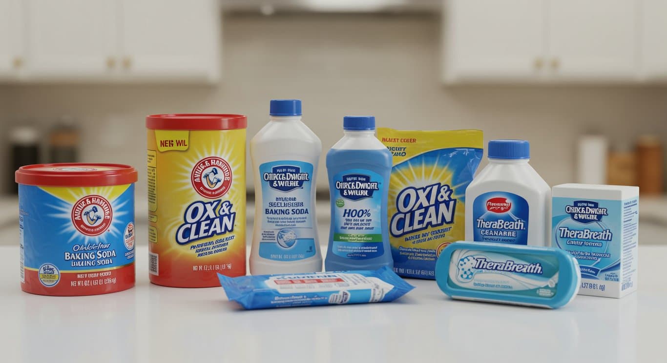 Assortment of Church & Dwight products including Arm & Hammer, OxiClean, and TheraBreath.