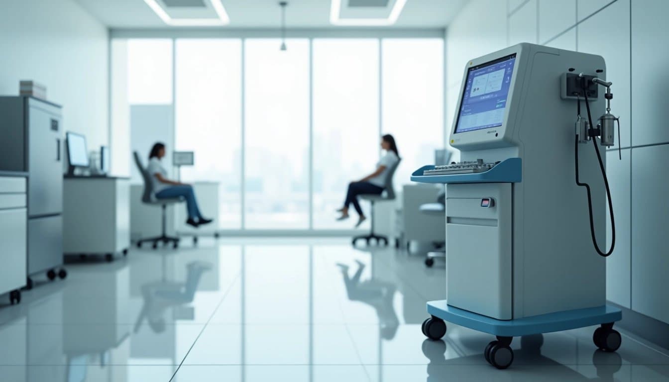 Dialysis machine in a modern clinic setting.