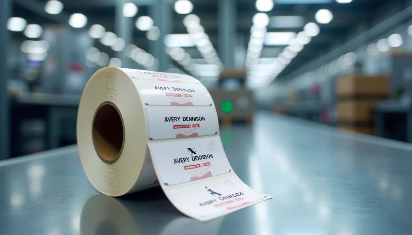 Avery Dennison labels in a manufacturing setting.