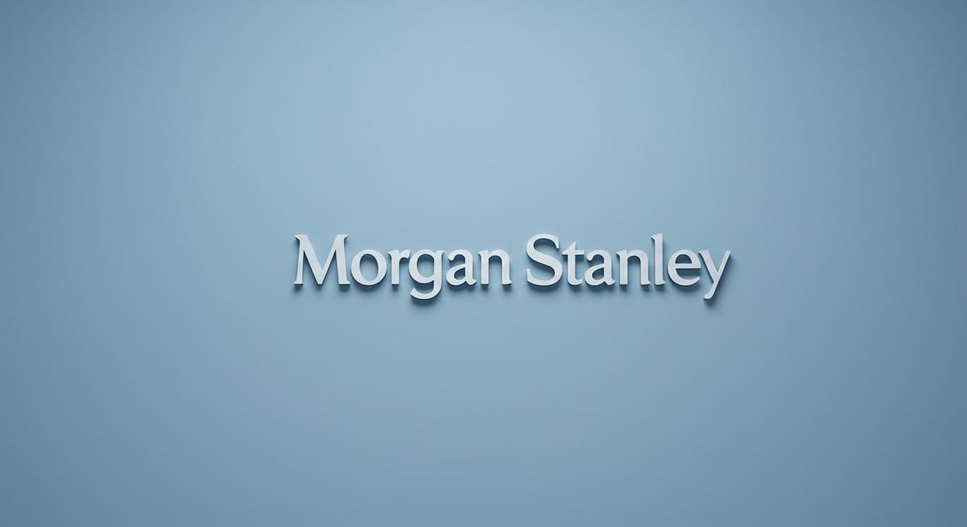 Morgan Stanley logo on a light blue background.