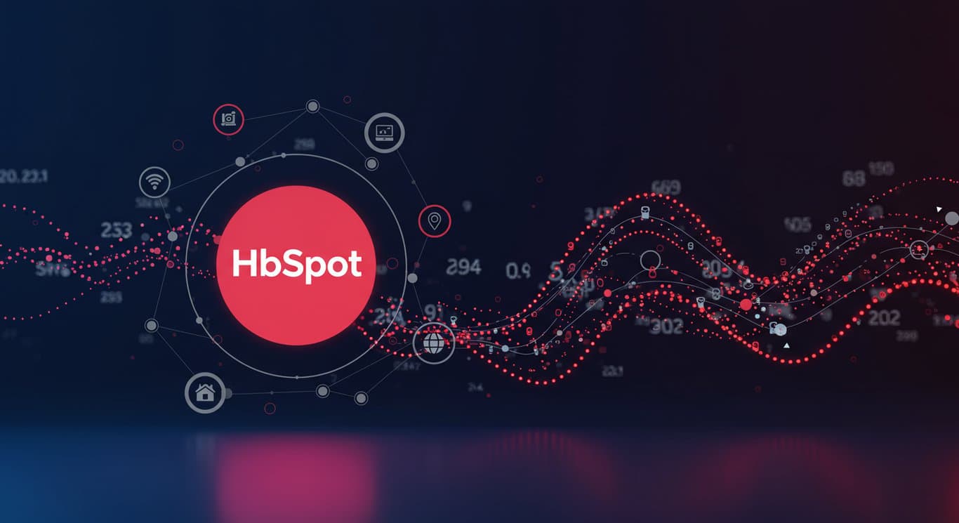 HubSpot's Q4 2024 earnings: A stylized representation of growth, AI integration, and economic factors.