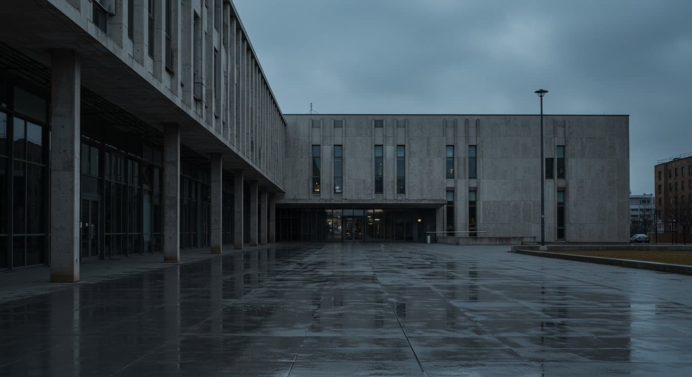 A courthouse exterior under a cloudy sky, symbolizing legal challenges.