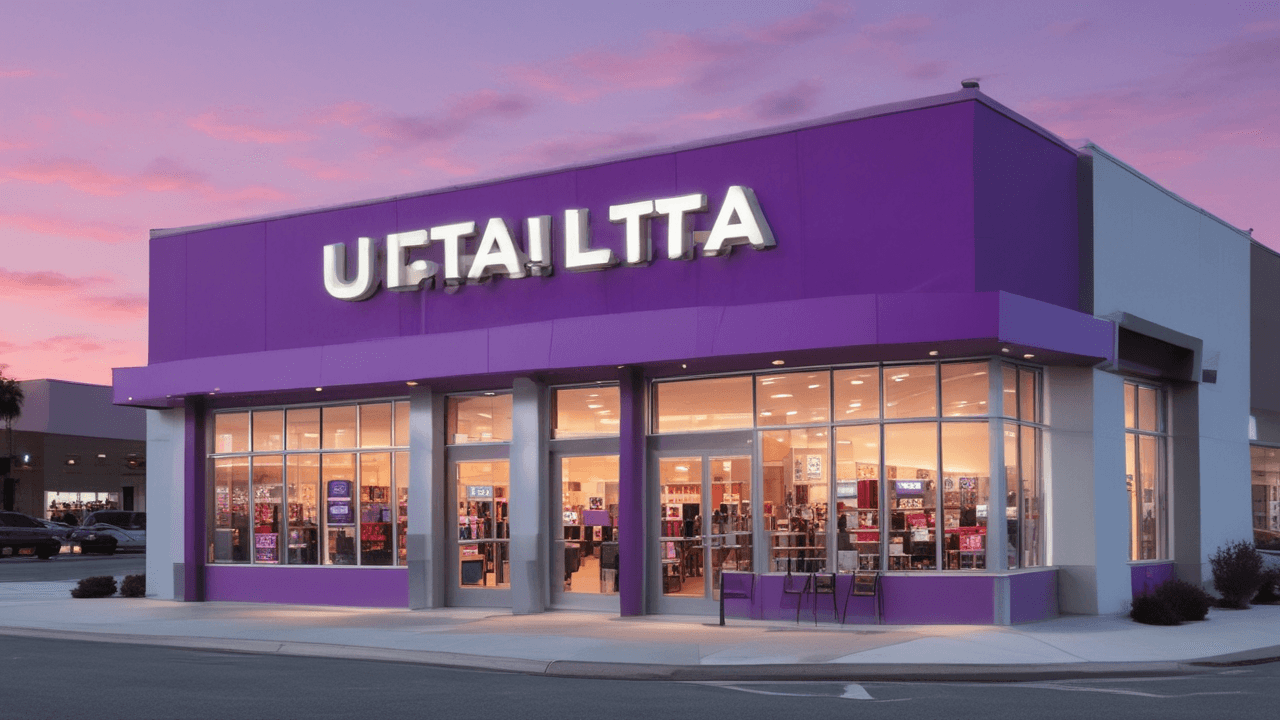 Ulta Beauty store front, highlighting market position and growth strategy.