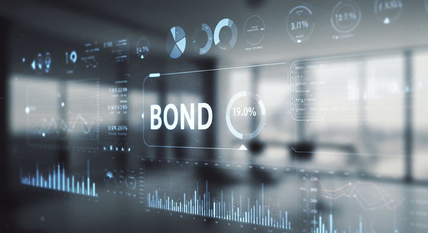 Digital interface displaying bond trading data.