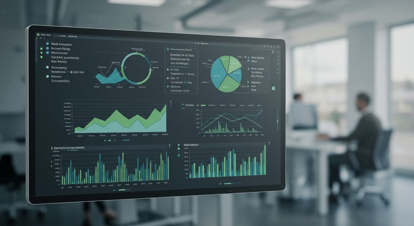 Dashboard displaying healthcare data analytics, symbolizing IQVIA's strong financial performance and growth.