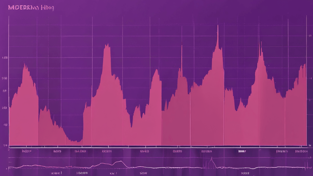 Moderna's Market Position: Stock price graph illustrating Moderna's financial performance and market trends post-pandemic.