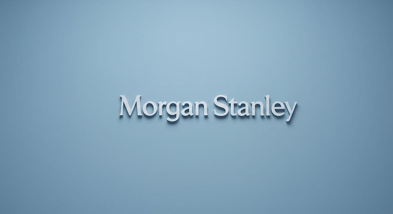 Morgan Stanley logo on a light blue background.