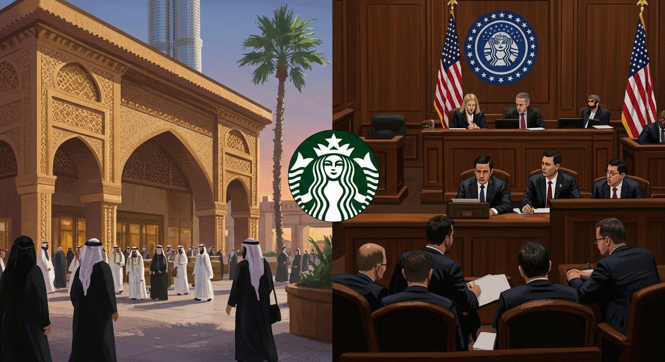 Starbucks at a crossroads: global expansion in the Middle East juxtaposed with a DEI lawsuit in Missouri.