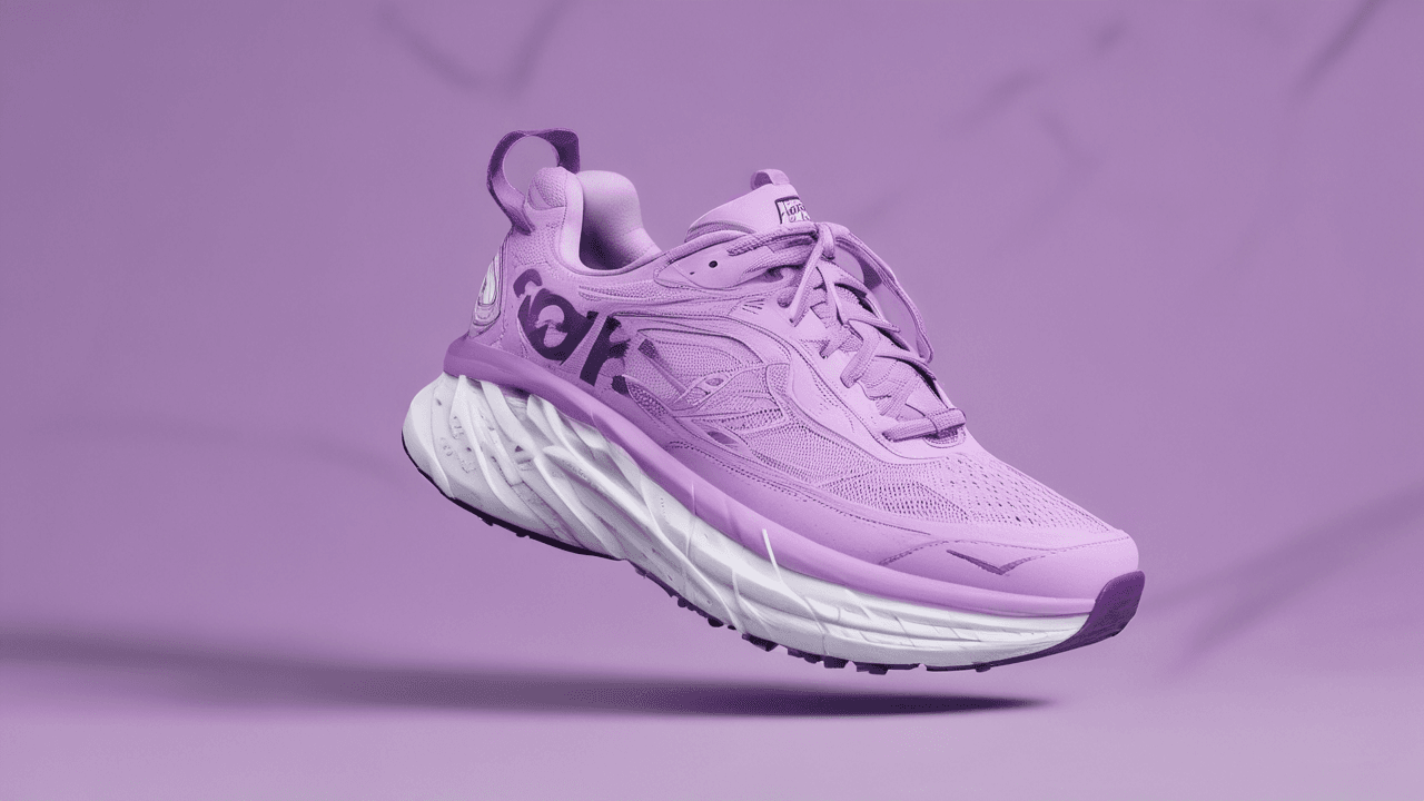 Hoka shoe on light purple backdrop: A financial analysis of Deckers Outdoor Corporation (DECK), examining growth, challenges, and market outlook for brands like Hoka and UGG.