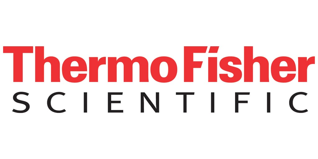 Thermo Fisher Scientific logo and carbon calculator visualization